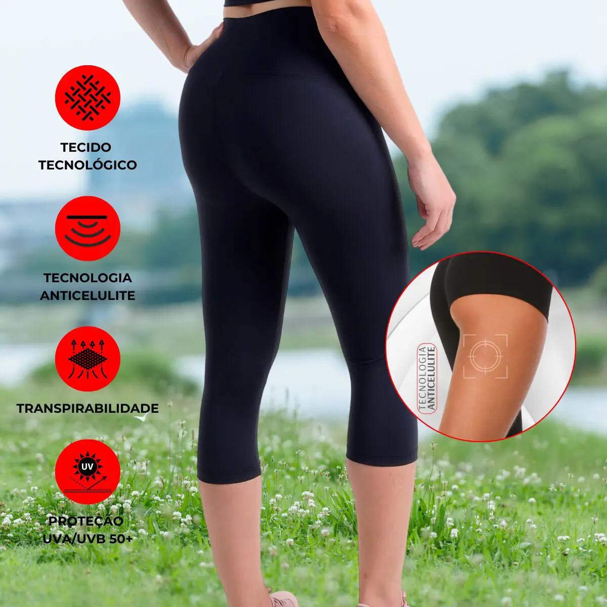 Legging Corsário Anticelulite Modeladora - Imagem 2